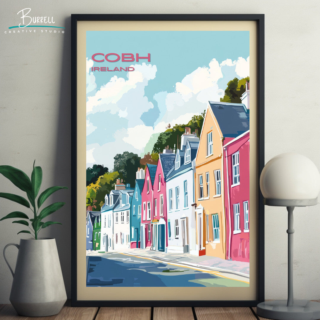 Cobh Ireland Deck Of Cards Travel Poster & Wall Art Poster Print