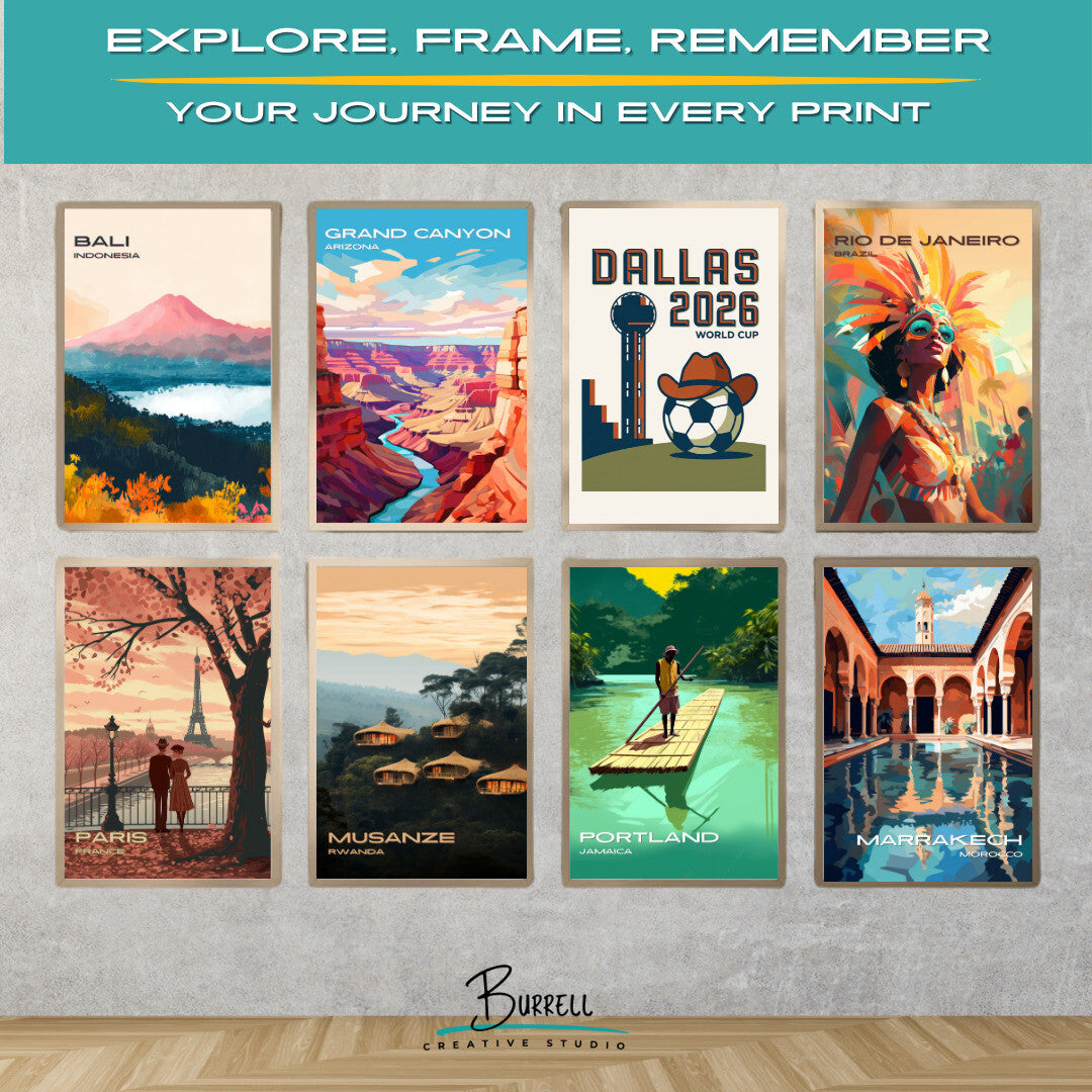 Dallas United States 2026 World Cup Mimimalist Football Posters & Wall Art Poster Print