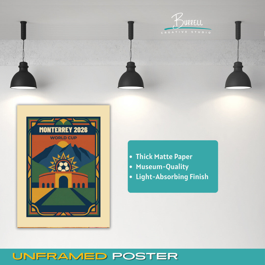 Monterrey Mexico 2026 World Cup Football Posters & Wall Art Poster Print