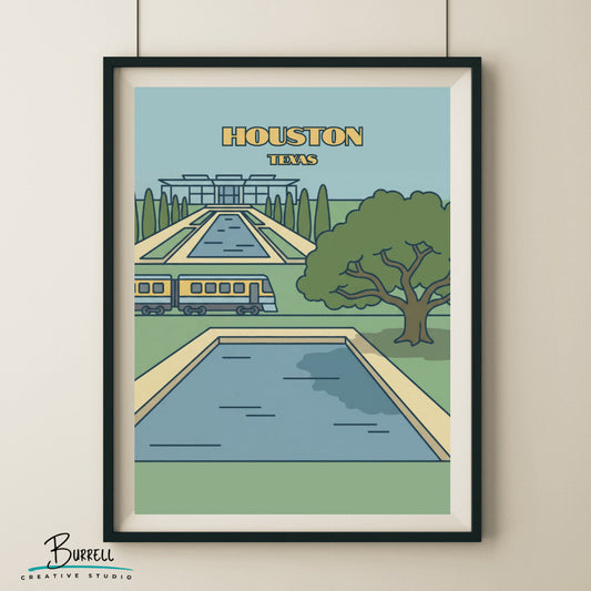 Houston Texas Hermann Park Travel Posters & Wall Art Poster Print