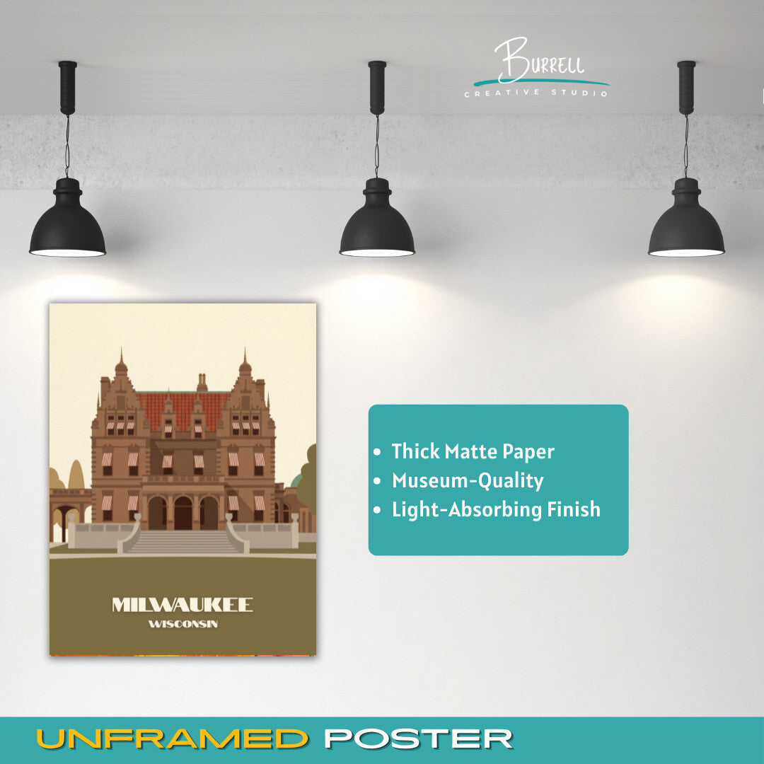Milwaukee Wisconsin Pabst Mansion Travel Posters & Wall Art Poster Print