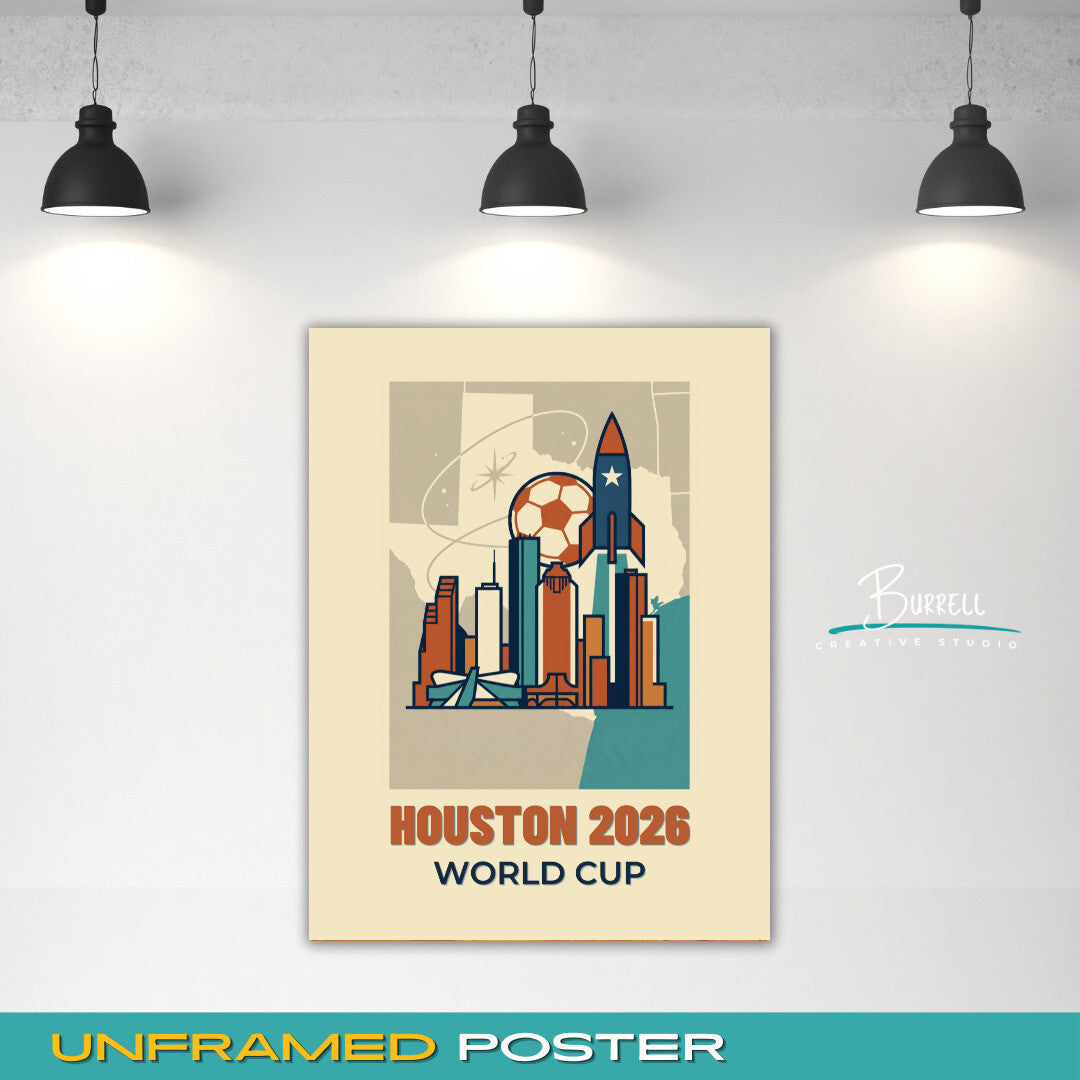 Houston United States 2026 World Cup Football Posters & Wall Art Poster Print