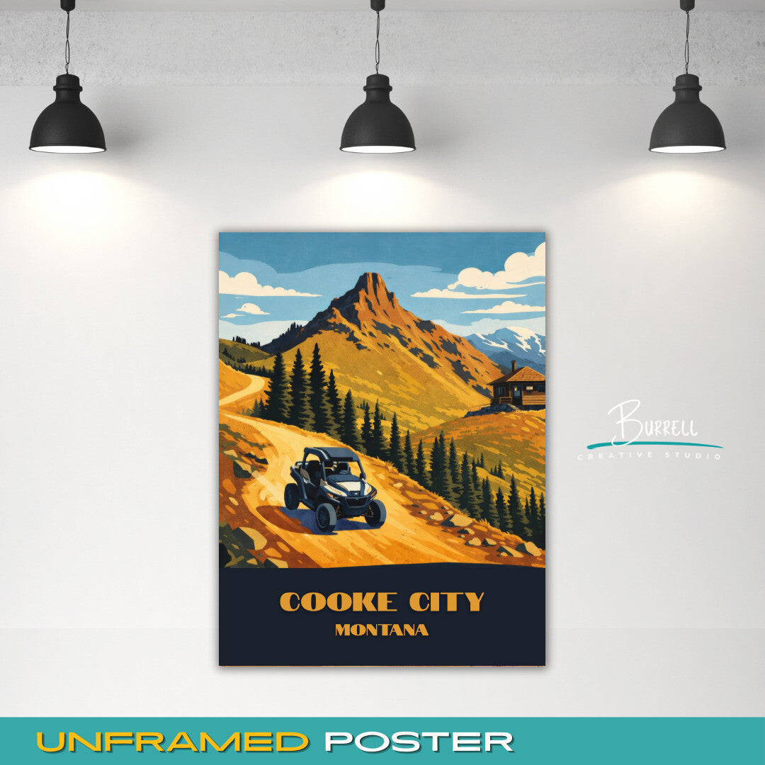 Cooke City Montana 4x4 Off Roading Travel Posters & Wall Art Poster Print