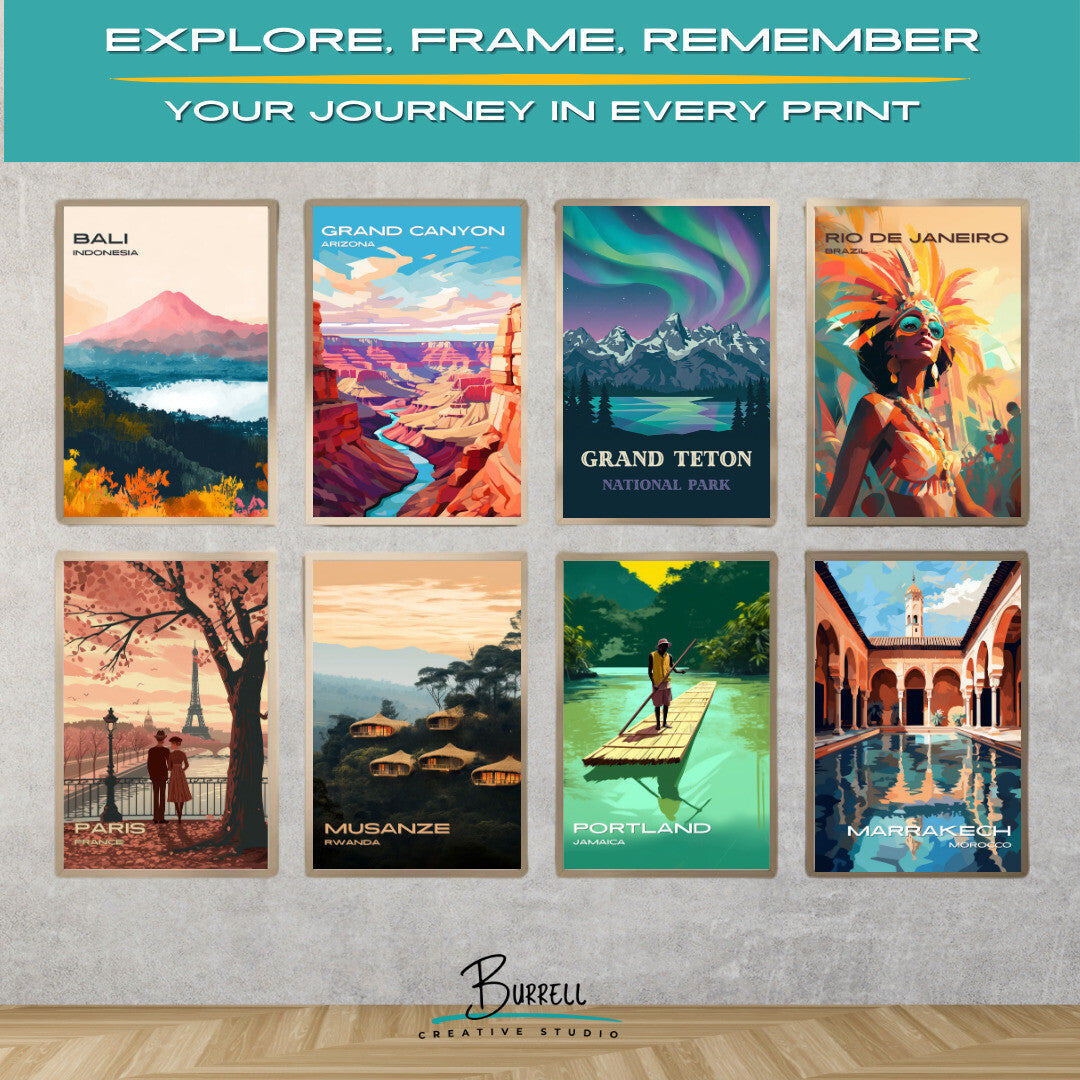 Grand Teton National Park Wyoming Northern Lights Scenery Travel Posters & Wall Art Poster Print