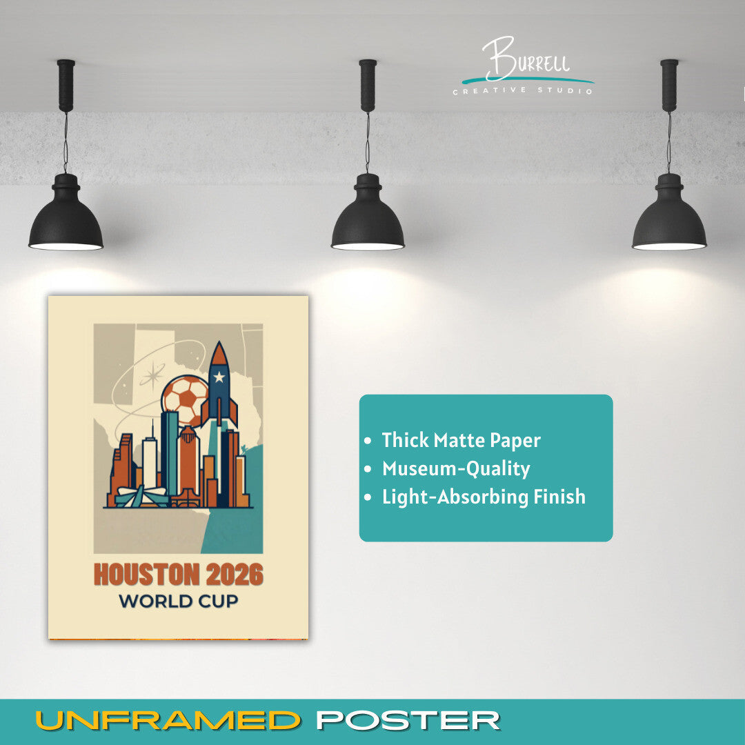 Houston United States 2026 World Cup Football Posters & Wall Art Poster Print