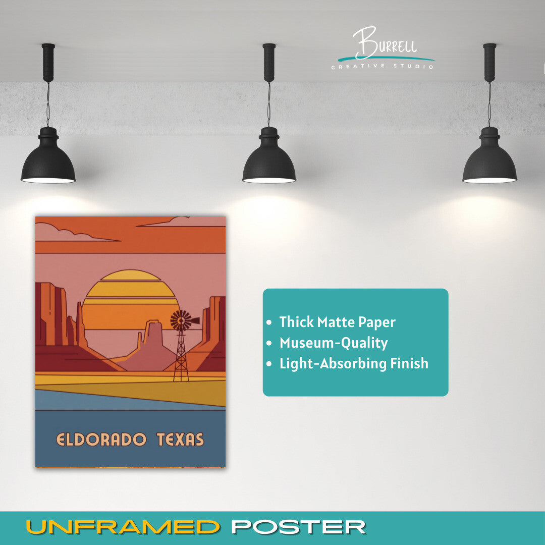 Eldorado Texas Scenery Travel Posters & Wall Art Poster Print
