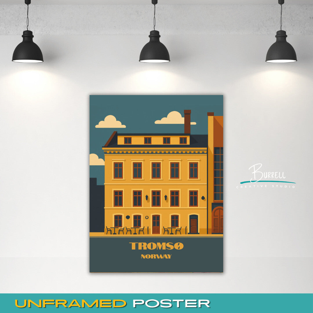 Tromsø Norway Mack Brewery Travel Poster & Wall Art Poster Print