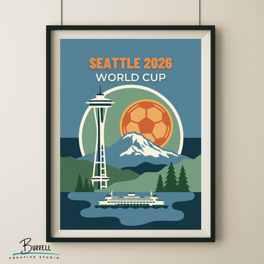 Seattle United States 2026 World Cup Football Posters & Wall Art Poster Print
