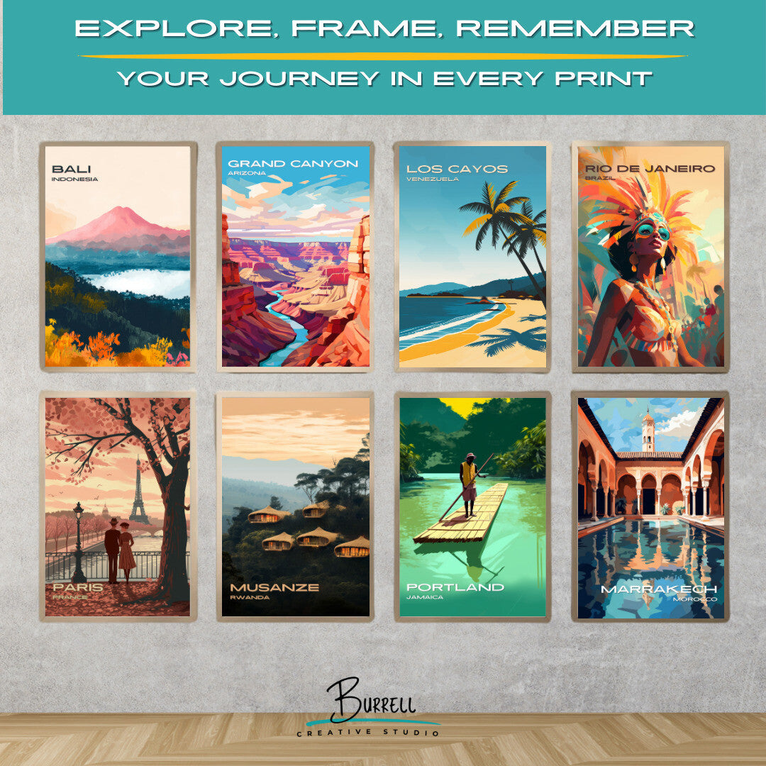 Los Cayos Venezuela Beach Travel Poster & Wall Art Poster Print