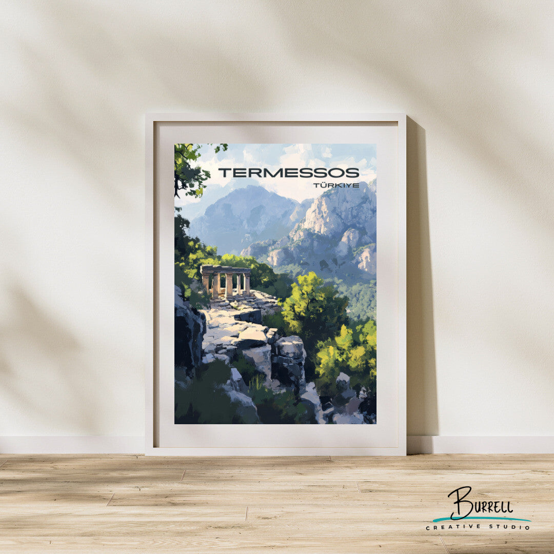 Termessos Türkiye Scenery Travel Poster & Wall Art Poster Print