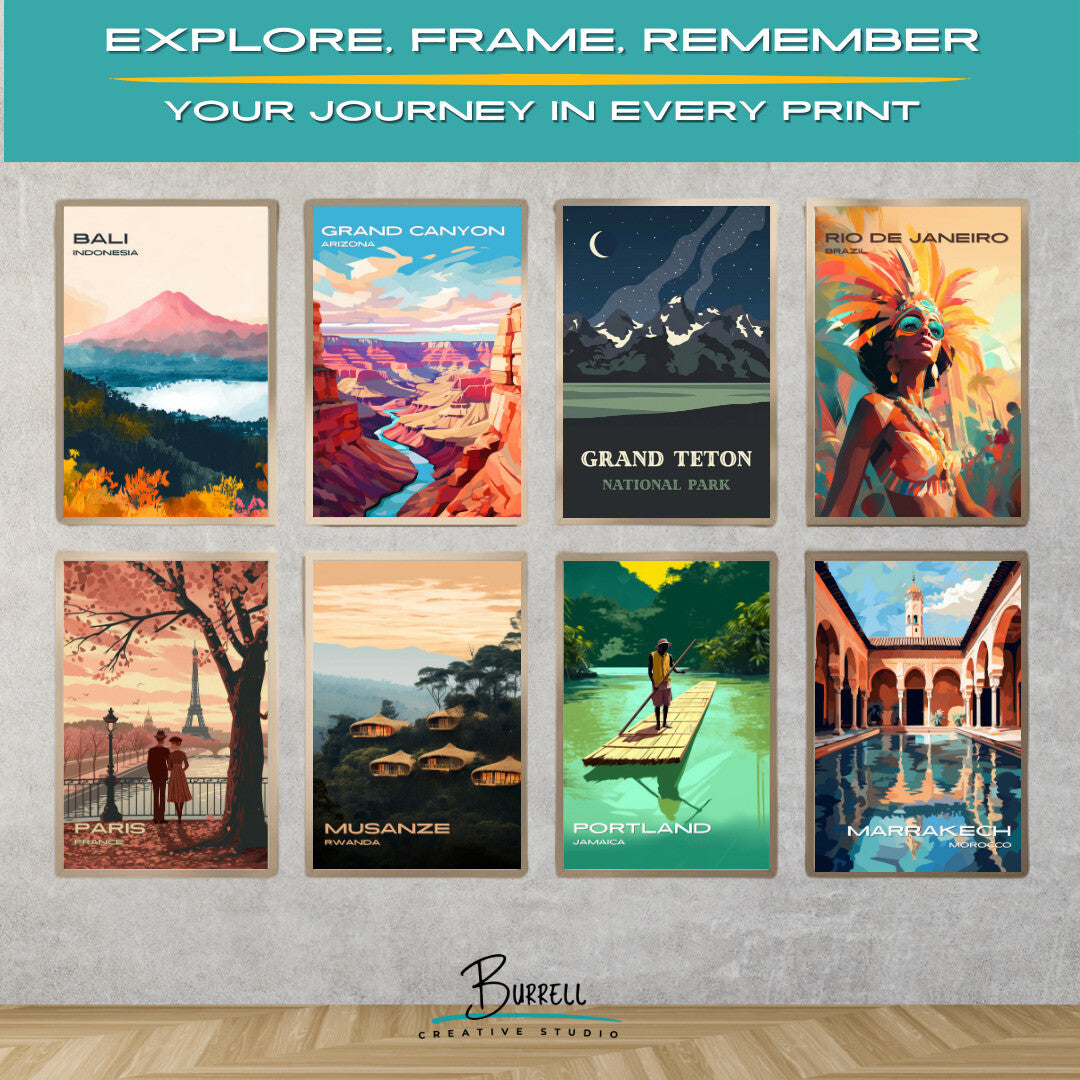 Grand Teton National Park Wyoming Night Skys Travel Posters & Wall Art Poster Print
