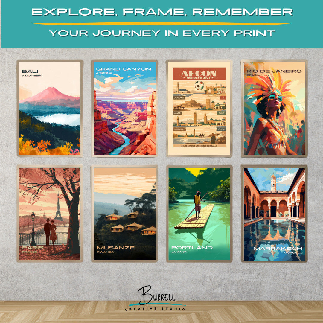 Marrakech Morocco Africa Cup Of Nations Host Cities Football Poster & Wall Art Poster Print