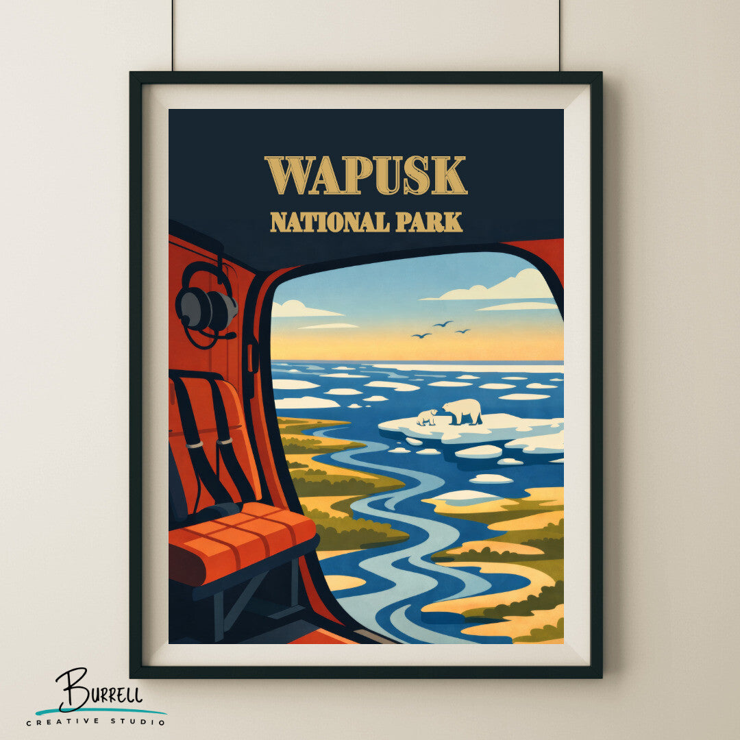 Wapusk National Park Canada Helicopter Tour Travel Posters & Wall Art Poster Print