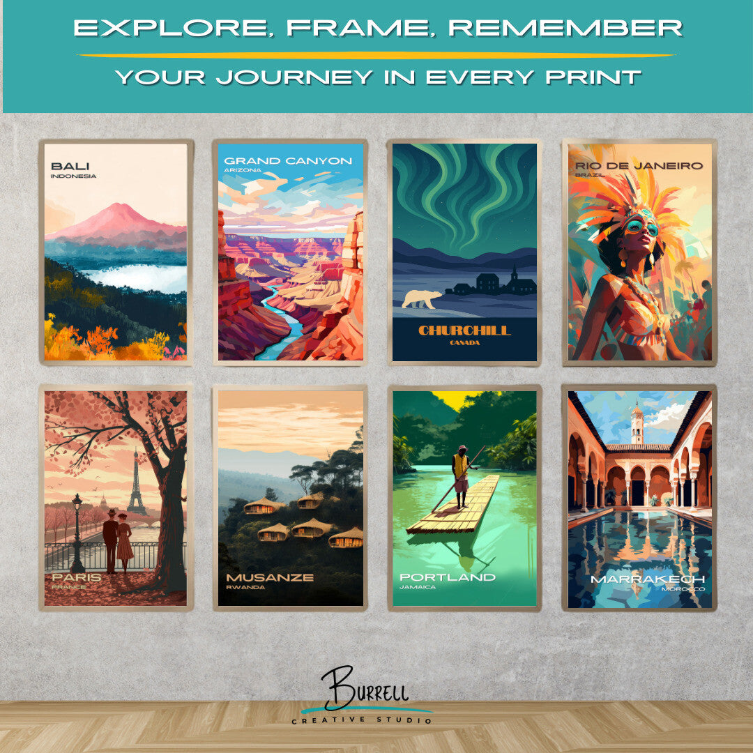 Churchill Canada Northern Lights Travel Poster & Wall Art Poster Print
