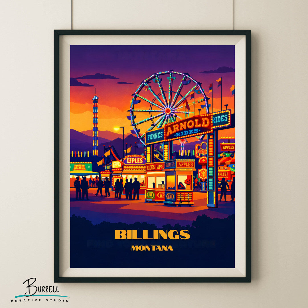 Billings Montana State Fair Travel Posters & Wall Art Poster Print