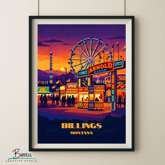 Billings Montana State Fair Travel Posters & Wall Art Poster Print