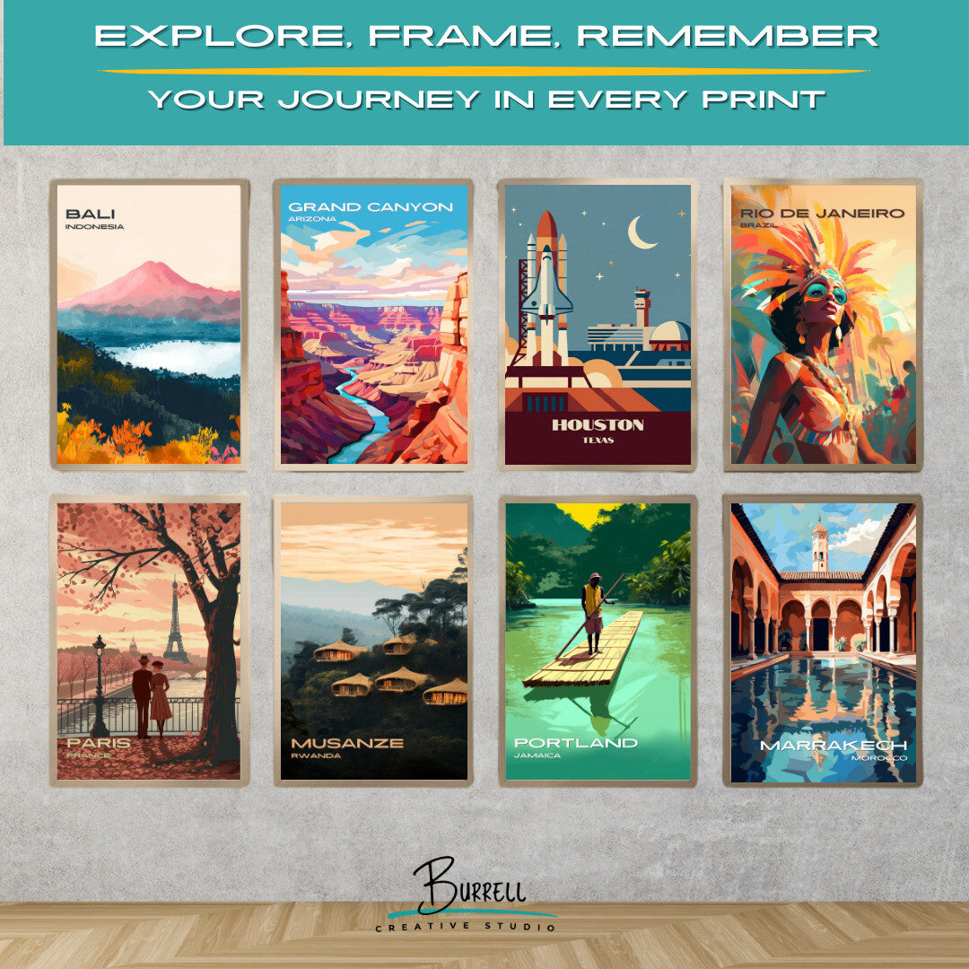 Houston Texas Space Center Travel Posters & Wall Art Poster Print