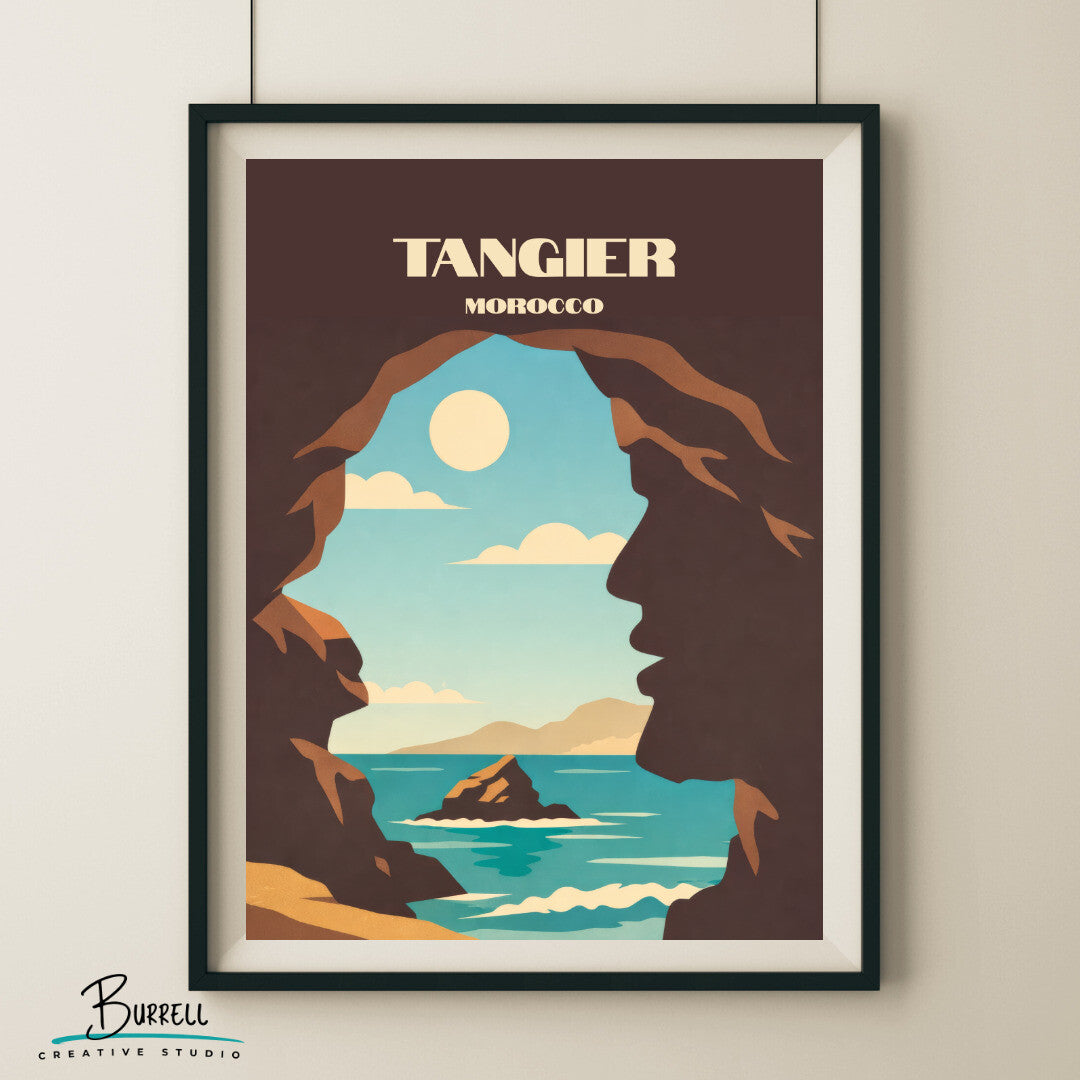 Tangier Morocco Hercules Caves Travel Poster & Wall Art Poster Print