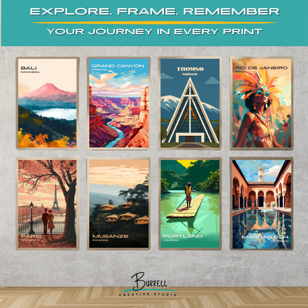 Tromsø Norway Artic Cathedral Travel Poster & Wall Art Poster Print