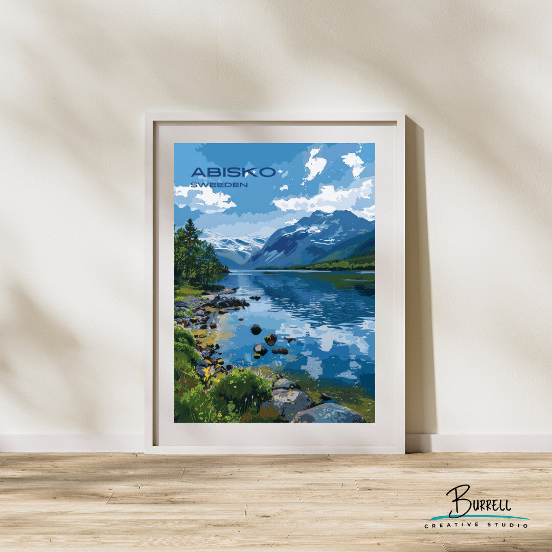 Abisko Sweden National Park Travel Poster & Wall Art Poster Print