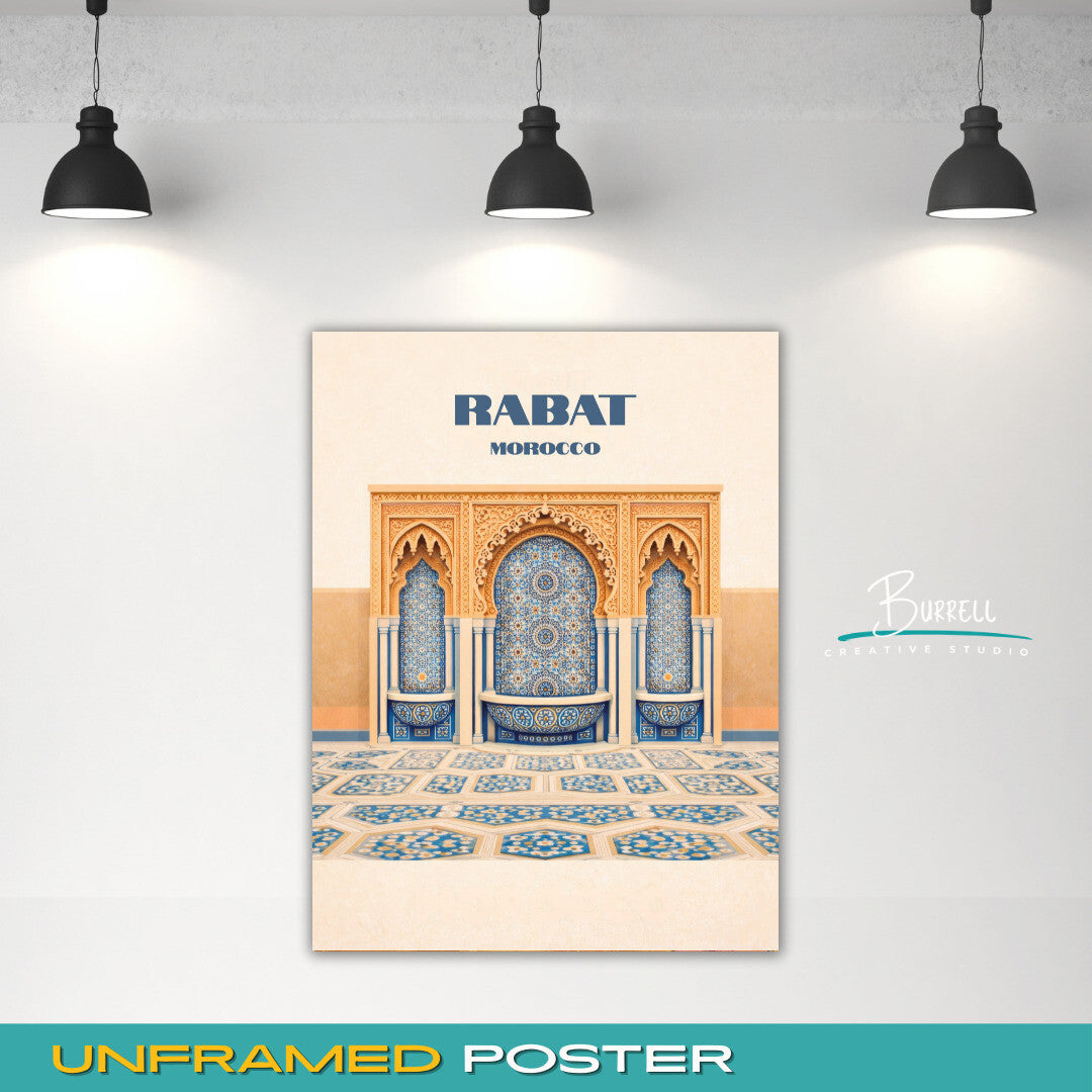 Rabat Morocco Local Architecture Travel Poster & Wall Art Poster Print