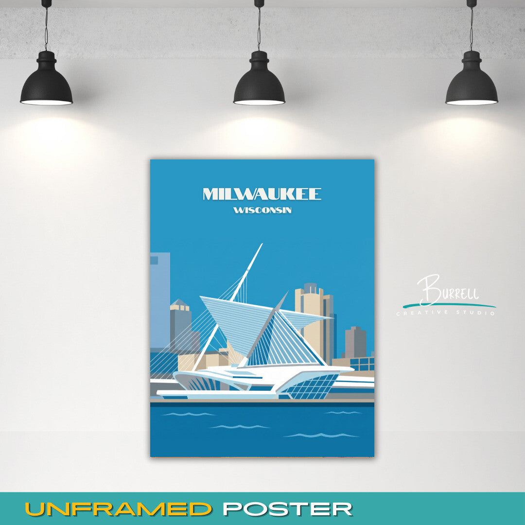 Milwaukee Wisconsin Art Museum Travel Posters & Wall Art Poster Print