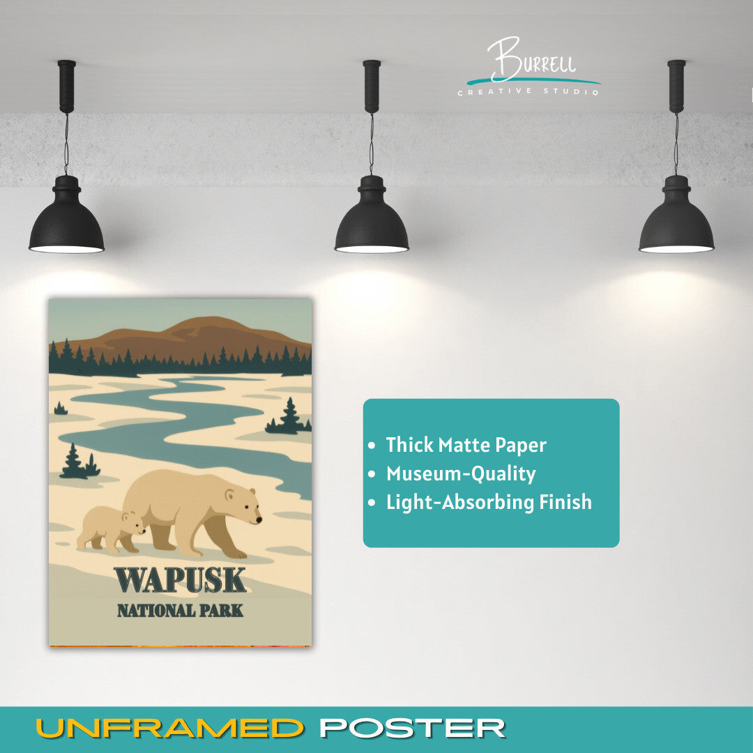 Wapusk National Park Canada Wildlife Travel Posters & Wall Art Poster Print