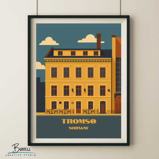 Tromsø Norway Mack Brewery Travel Poster & Wall Art Poster Print