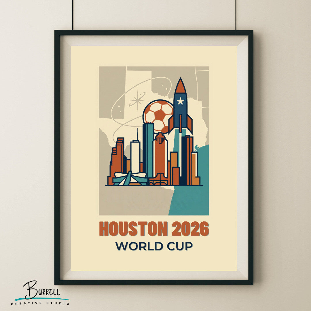 Houston United States 2026 World Cup Football Posters & Wall Art Poster Print
