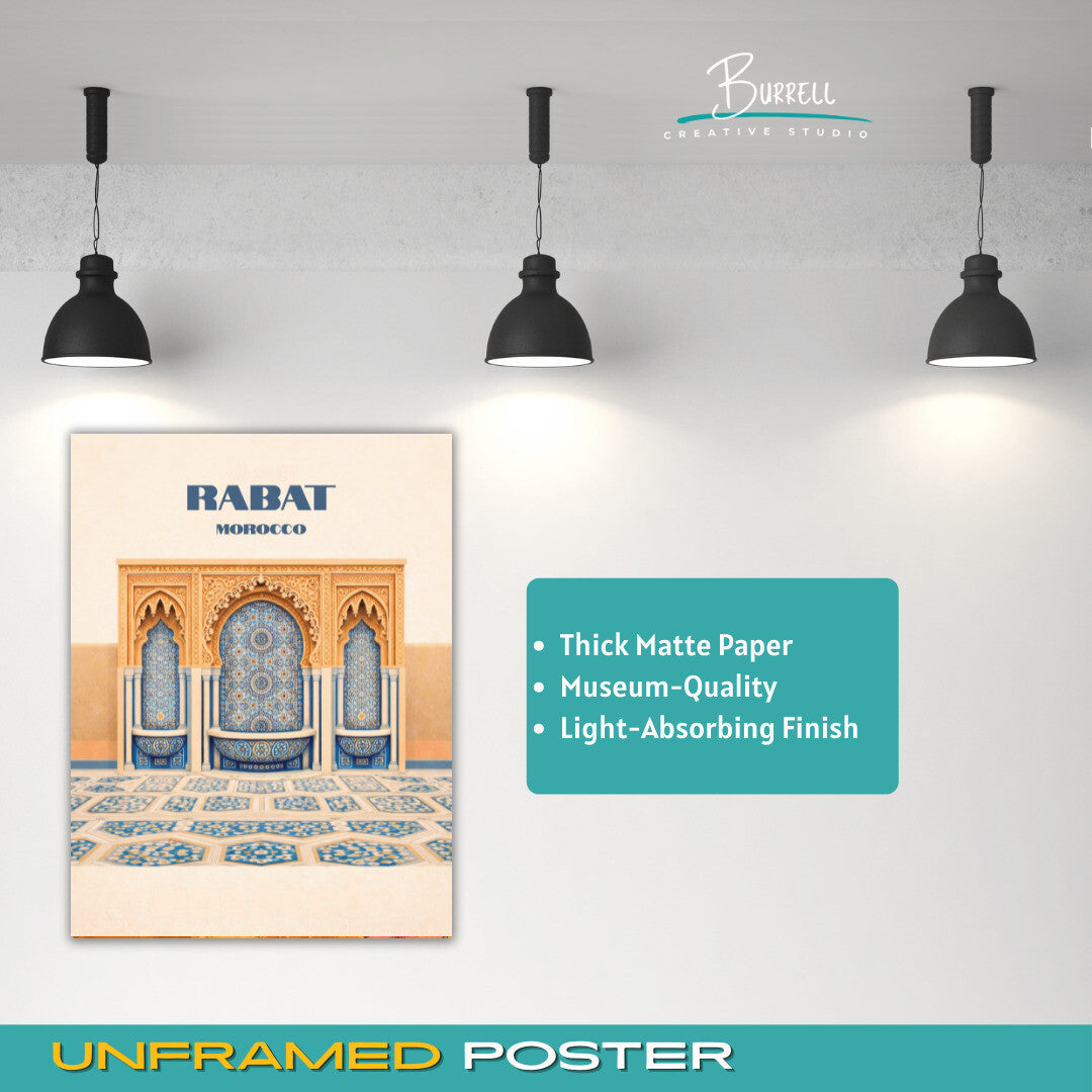 Rabat Morocco Local Architecture Travel Poster & Wall Art Poster Print