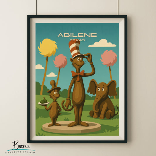 Abilene Texas Everman Park Travel Poster & Wall Art Poster Print