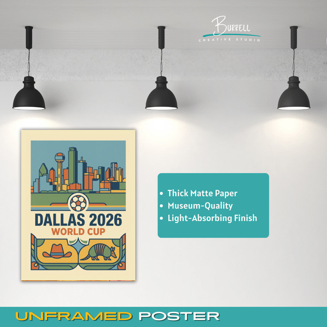 Dallas United States 2026 World Cup Football Posters & Wall Art Poster Print