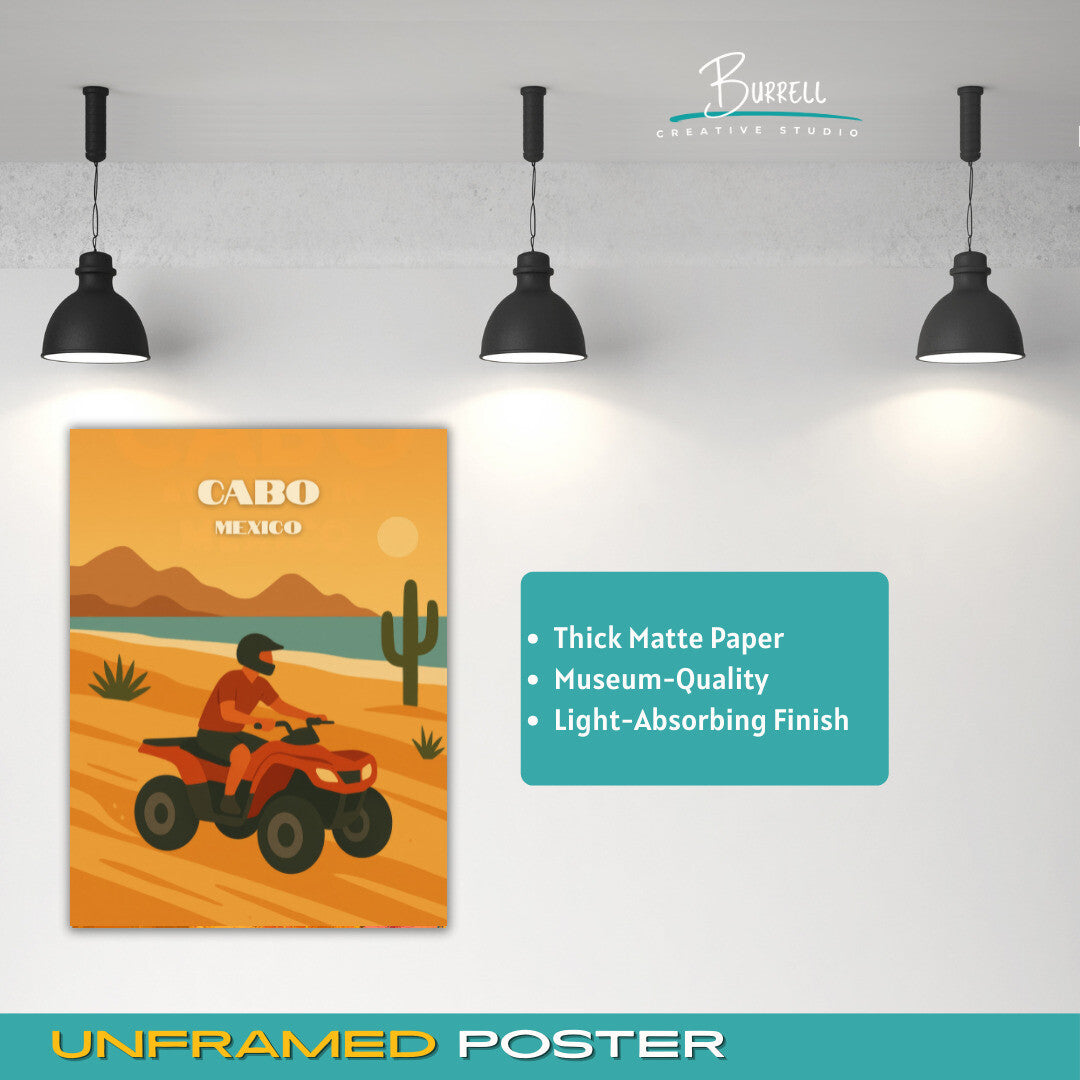 Cabo Mexico ATV Tours Travel Poster & Wall Art Poster Print