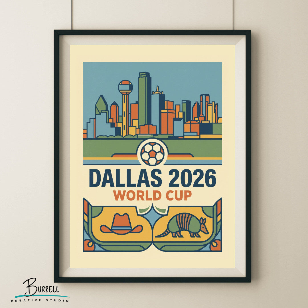 Dallas United States 2026 World Cup Football Posters & Wall Art Poster Print