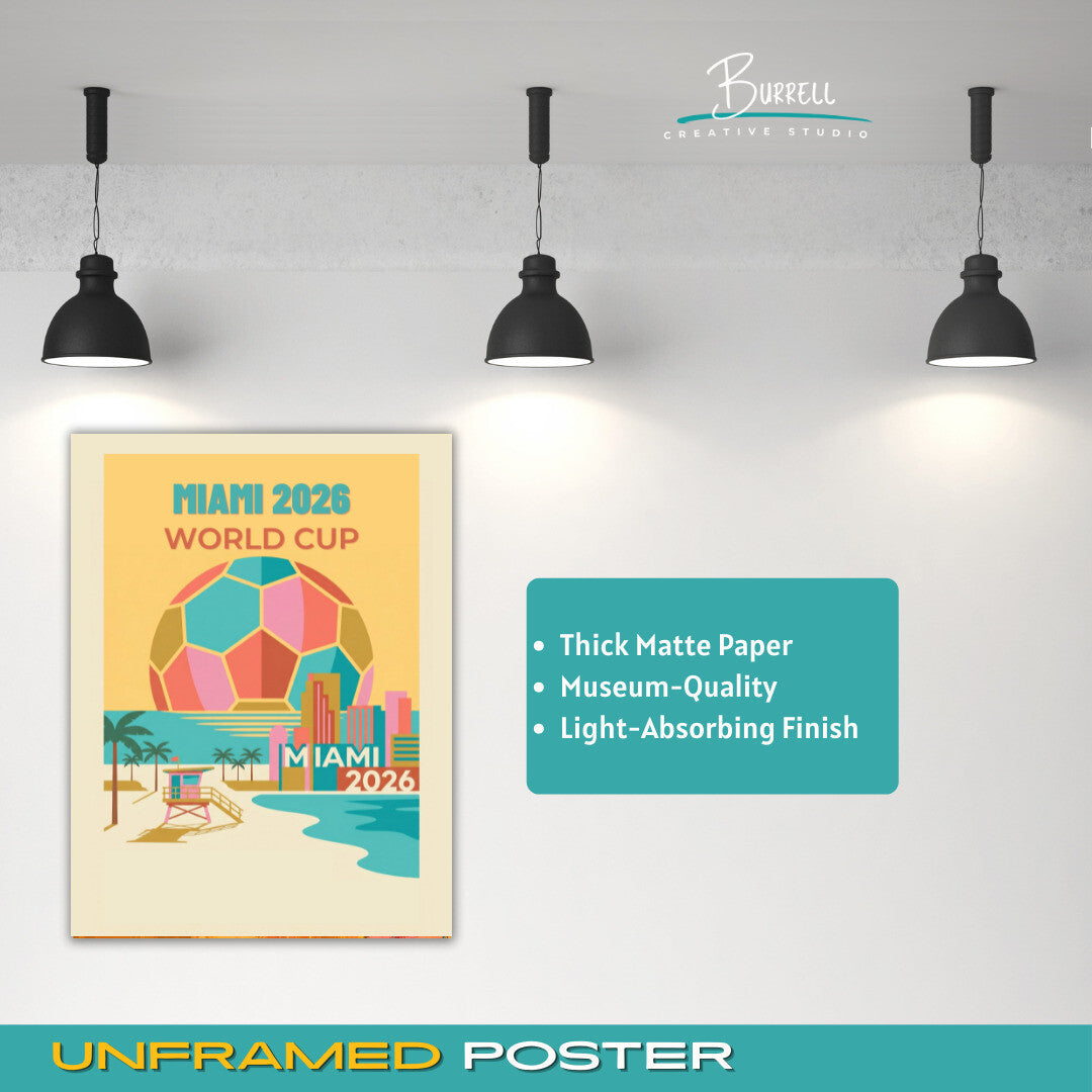 Miami United States 2026 World Cup Football Posters & Wall Art Poster Print
