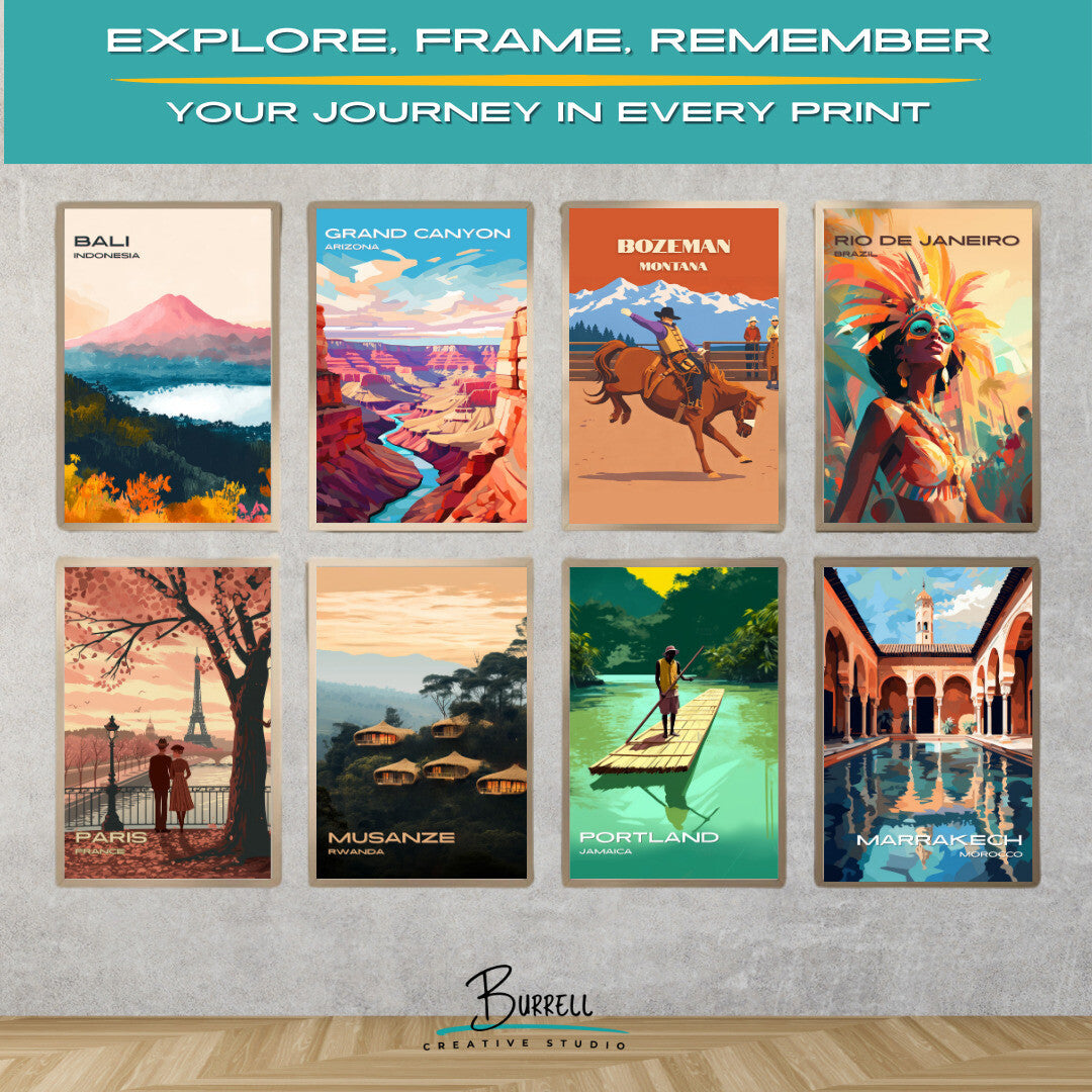 Bozeman Montana Cowboy Culture Travel Posters & Wall Art Poster Print