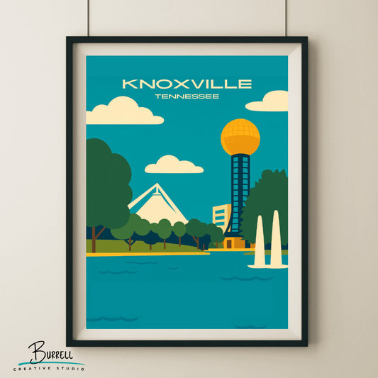 Knoxville Tennessee Worlds Fair Park Travel Poster & Wall Art Poster Print