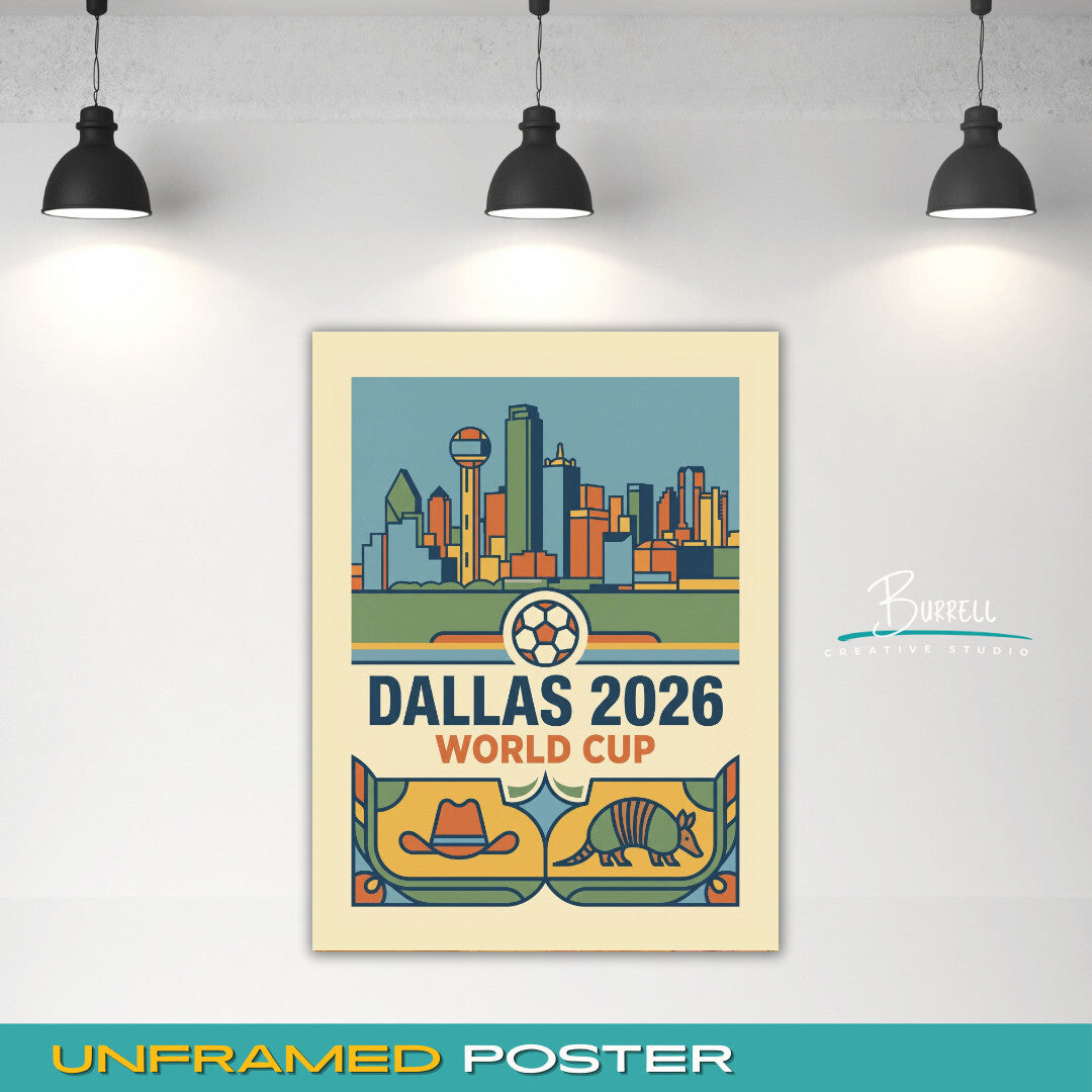 Dallas United States 2026 World Cup Football Posters & Wall Art Poster Print