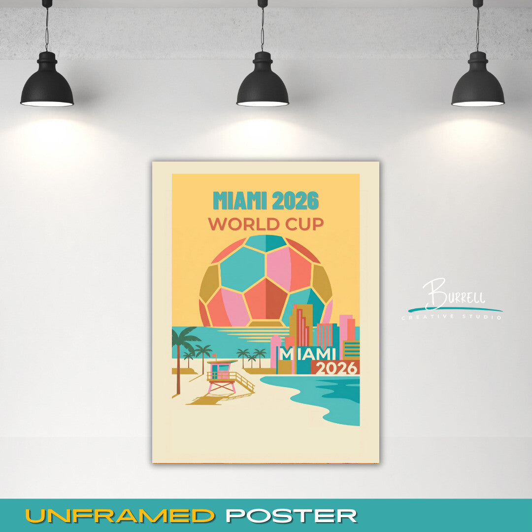 Miami United States 2026 World Cup Football Posters & Wall Art Poster Print