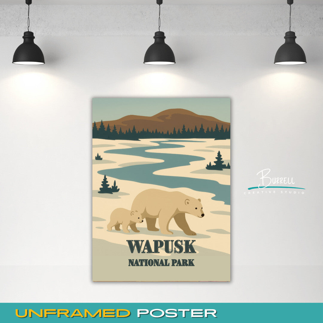 Wapusk National Park Canada Wildlife Travel Posters & Wall Art Poster Print