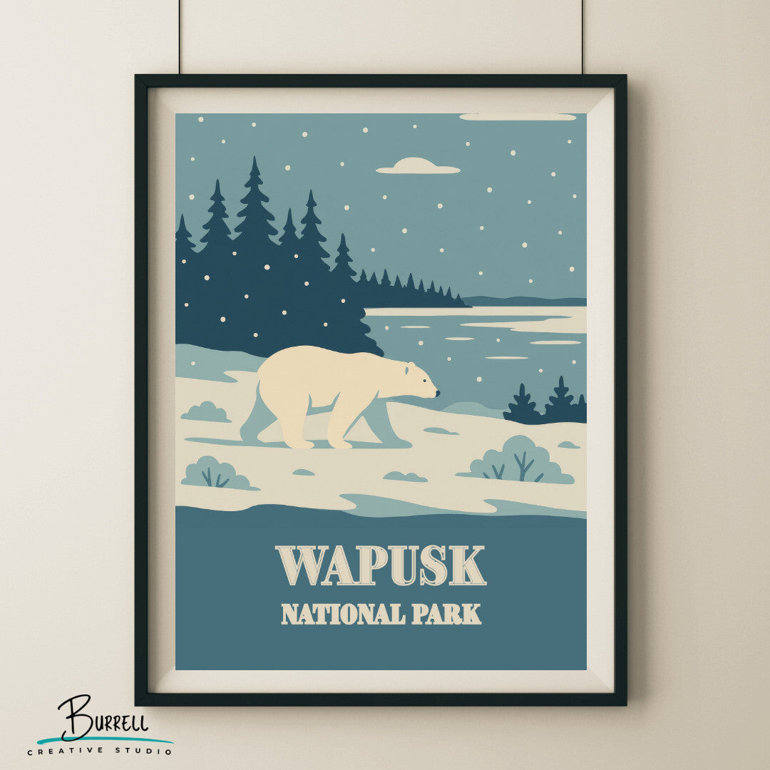 Wapusk National Park Canada Winter View Travel Posters & Wall Art Poster Print