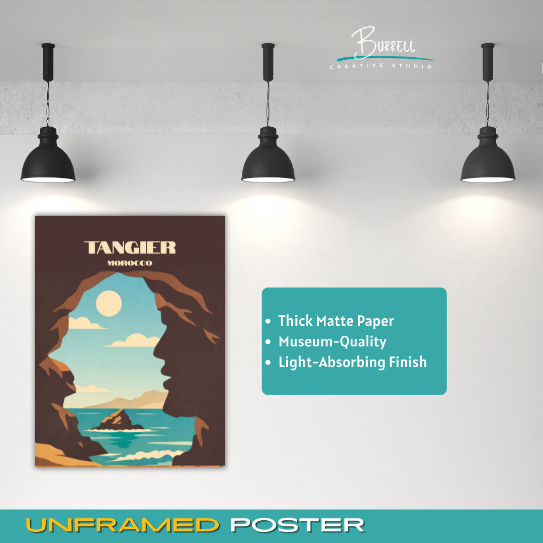 Tangier Morocco Hercules Caves Travel Poster & Wall Art Poster Print