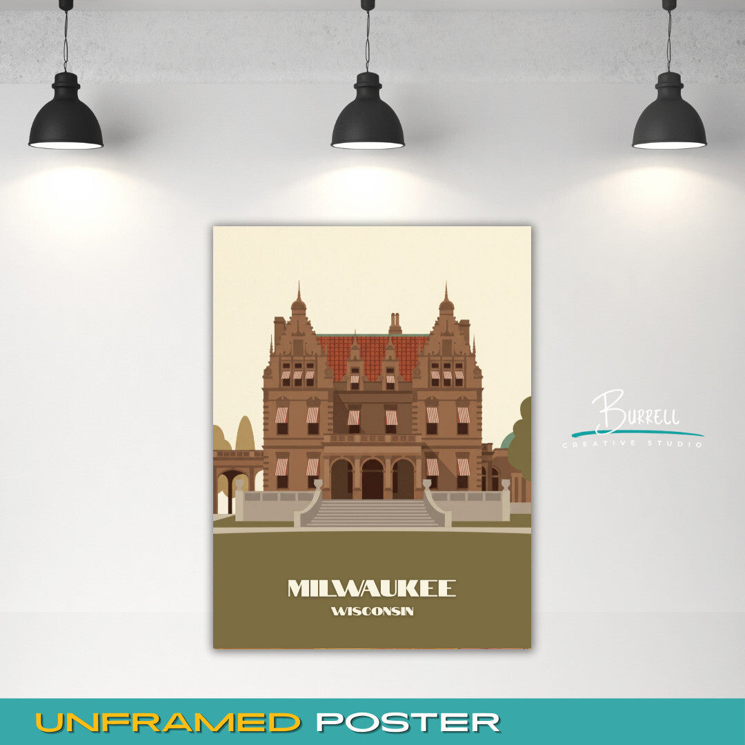 Milwaukee Wisconsin Pabst Mansion Travel Posters & Wall Art Poster Print