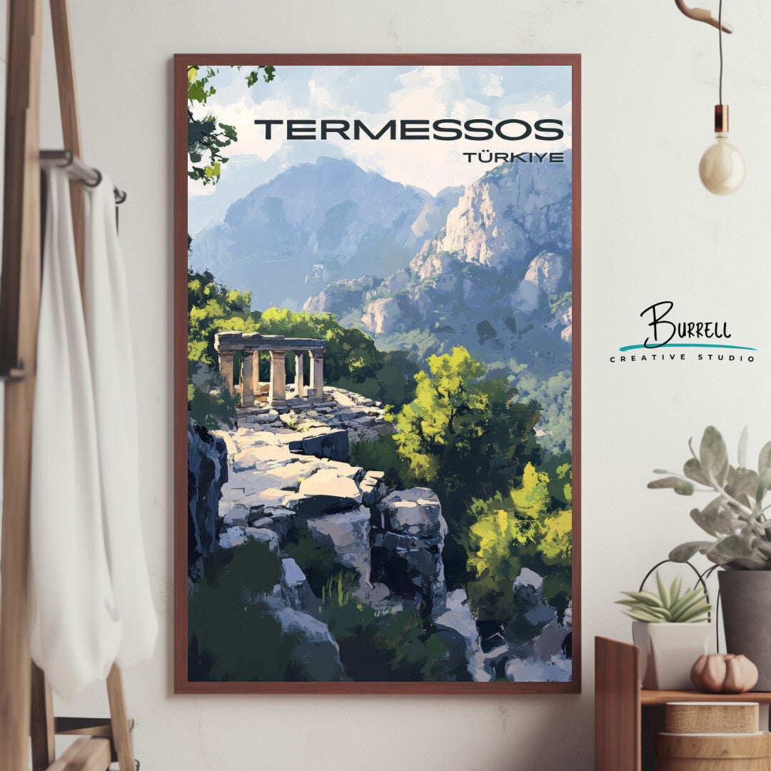 Termessos Türkiye Scenery Travel Poster & Wall Art Poster Print