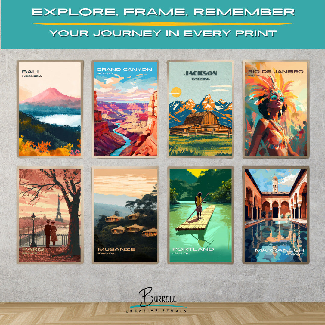 Jackson Wyoming Historic John Moulton Barn Travel Posters & Wall Art Poster Print