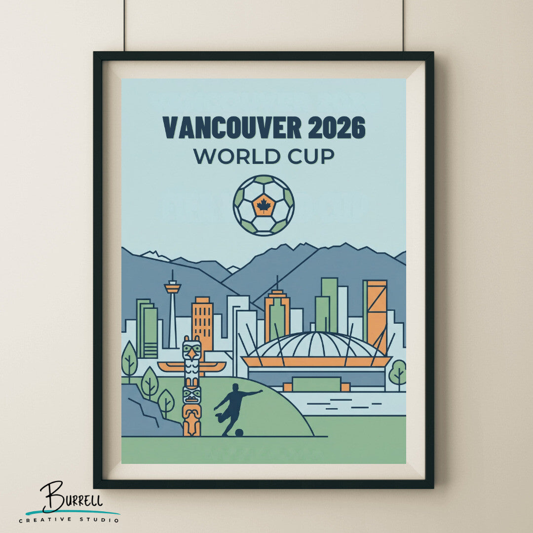 Vancouver Canada 2026 World Cup Football Posters & Wall Art Poster Print
