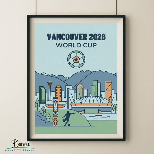 Vancouver Canada 2026 World Cup Football Posters & Wall Art Poster Print