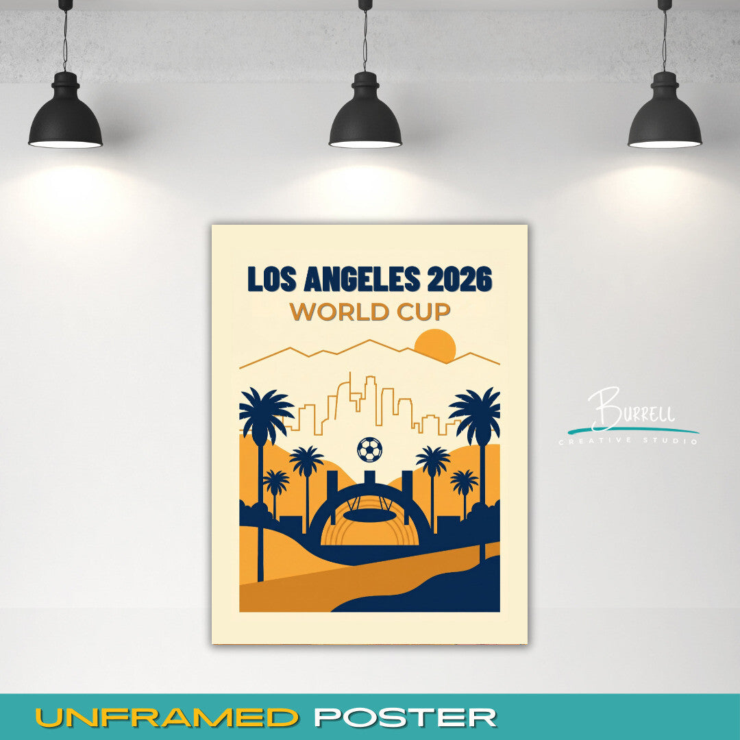 Los Angeles United States 2026 World Cup Mimimalist Football Posters & Wall Art Poster Print