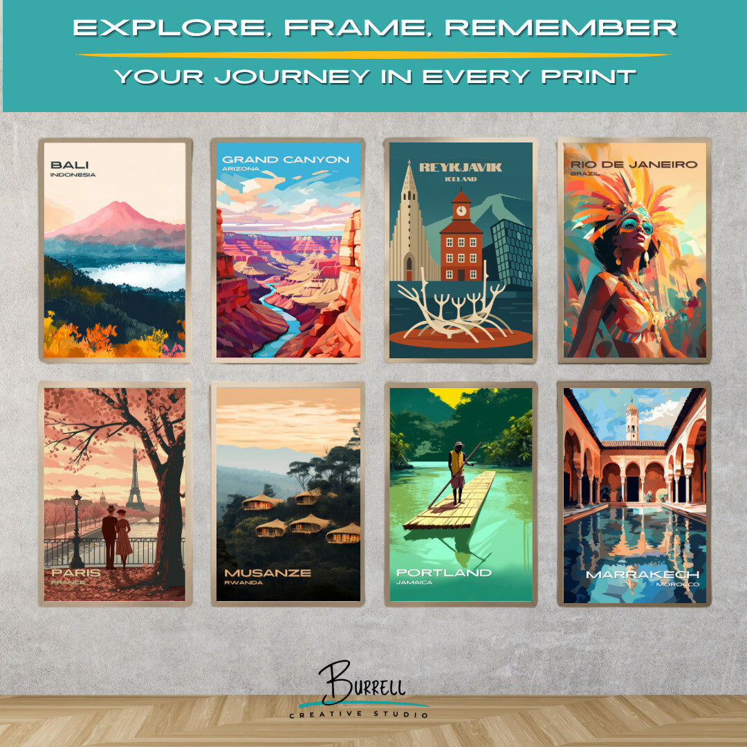 Reykjavik Iceland Unique Attractions Travel Poster & Wall Art Poster Print