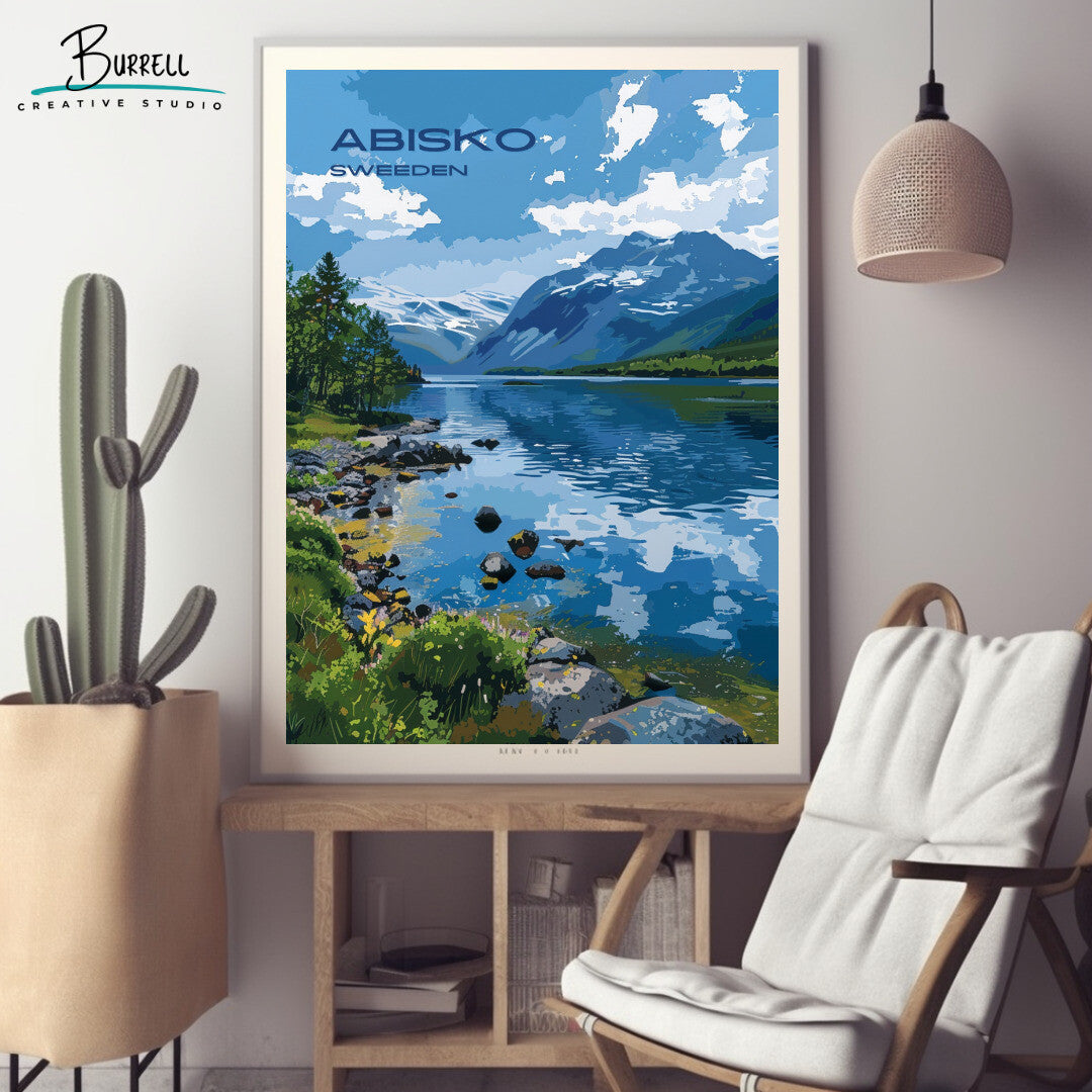 Abisko Sweden National Park Travel Poster & Wall Art Poster Print